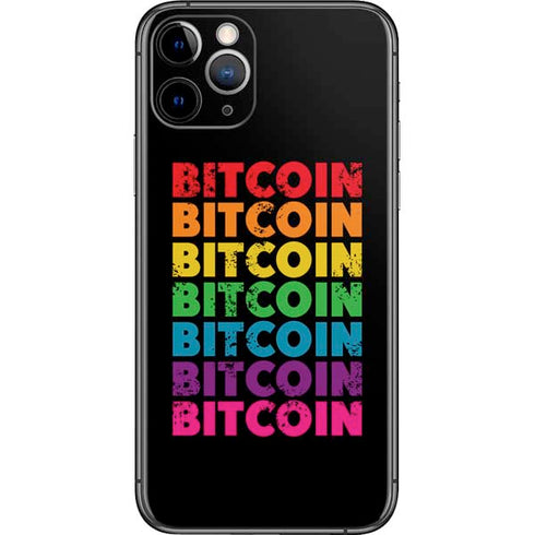 Rainbow Bitcoin iPhone 11 Pro Skin